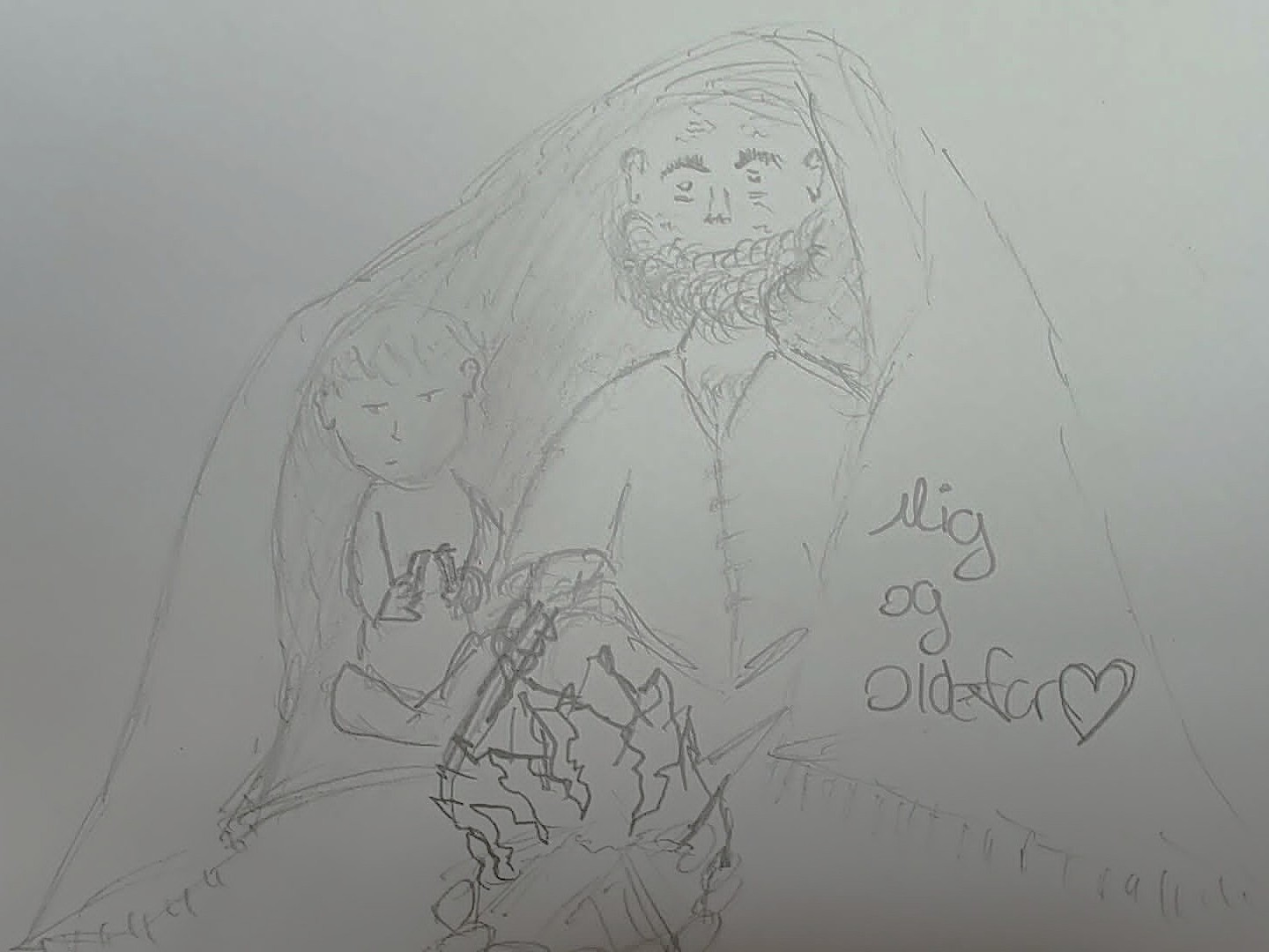 Marthyn og Oldefar ved Det Hvide Hus